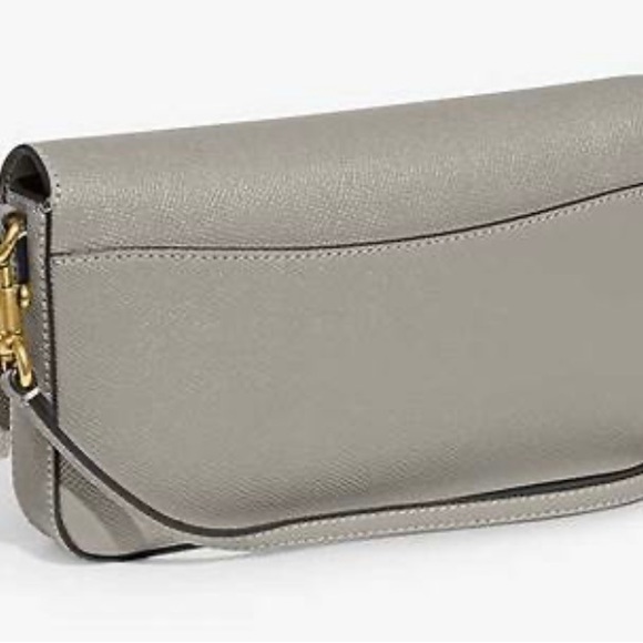 RARE Coach Wyn Crossgrain Leather Crossbody Bag, gray, gold hardware. - Picture 5 of 10